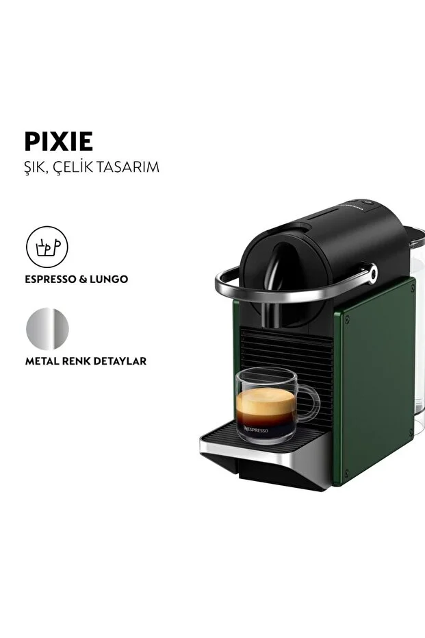 Nespresso C62 Pixie Kahve Makinesi,Yeşil